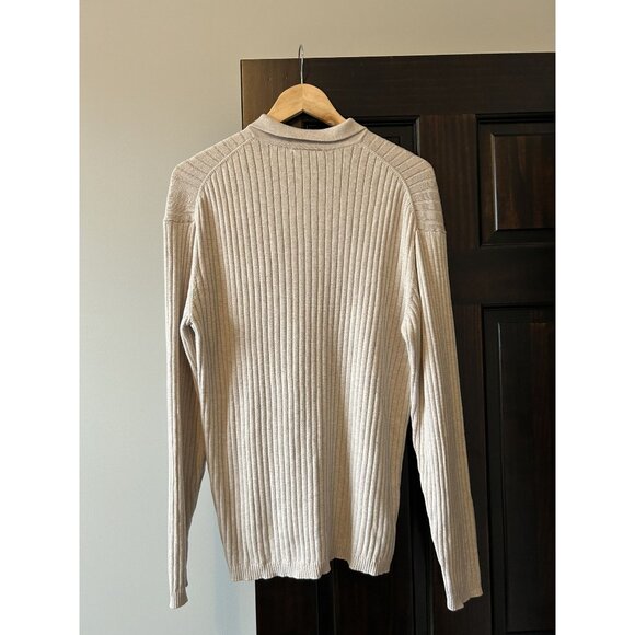 Cream 2 Button Polo J. Ferrar Medium - Picture 2 of 7